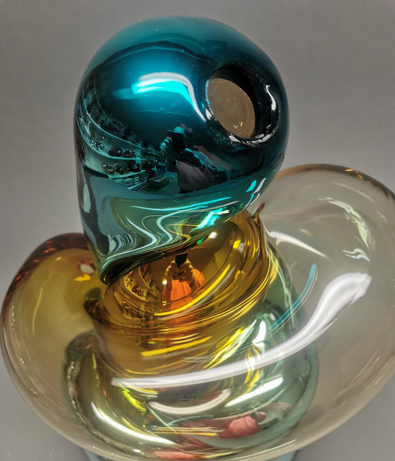 Contemporary Abstract Glass Sculpture by Markus Emilsson, In Stock For Sale