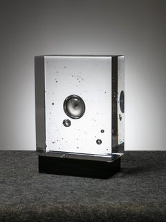 Sculpture en verre abstrait de Sven Palmqvist pour Orrefors, Suède, années 1960