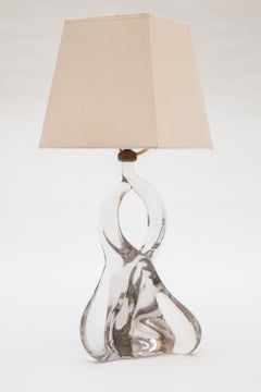 Abstract Glass Table Lamp Designed by Val St Lamber, Belgium