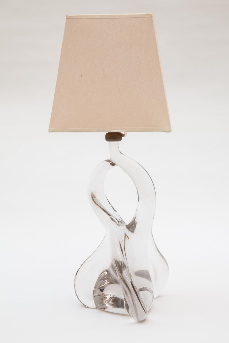 Abstract Glass Table Lamp Designed by Val St Lamber, Belgium at 1stDibs
