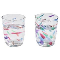 Abstract Glass Tumbler Set