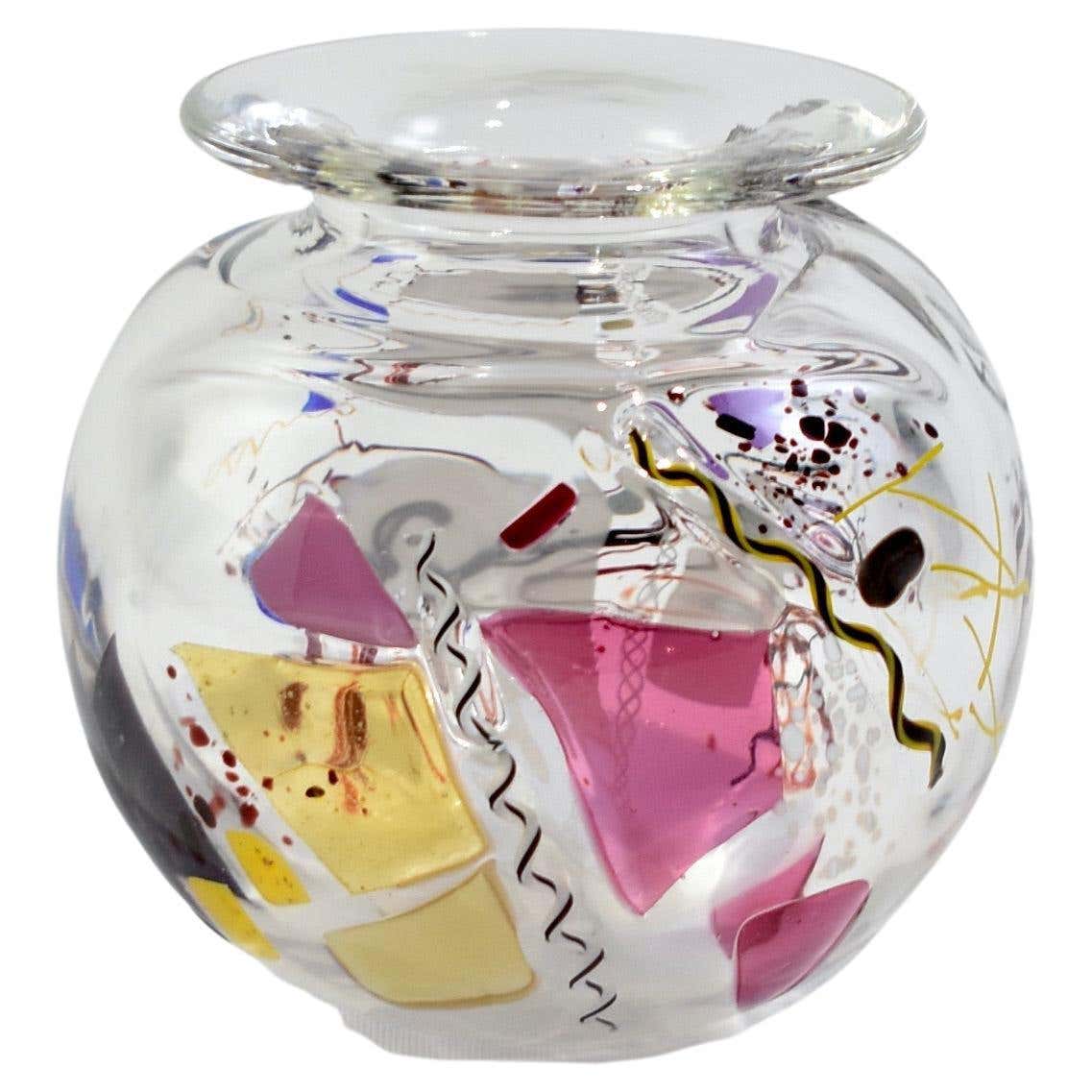 Abstract Glassware Abstract Glass Vase at 1stDibs