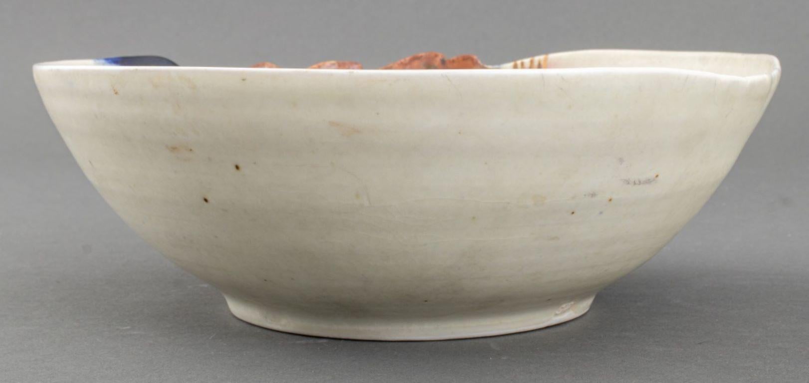 20th Century Abstract Glazed Porcelain Bowl  For Sale