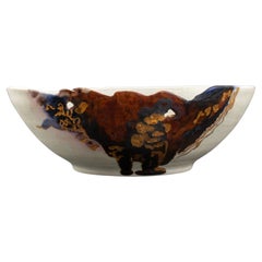 Abstract Glazed Porcelain Bowl 