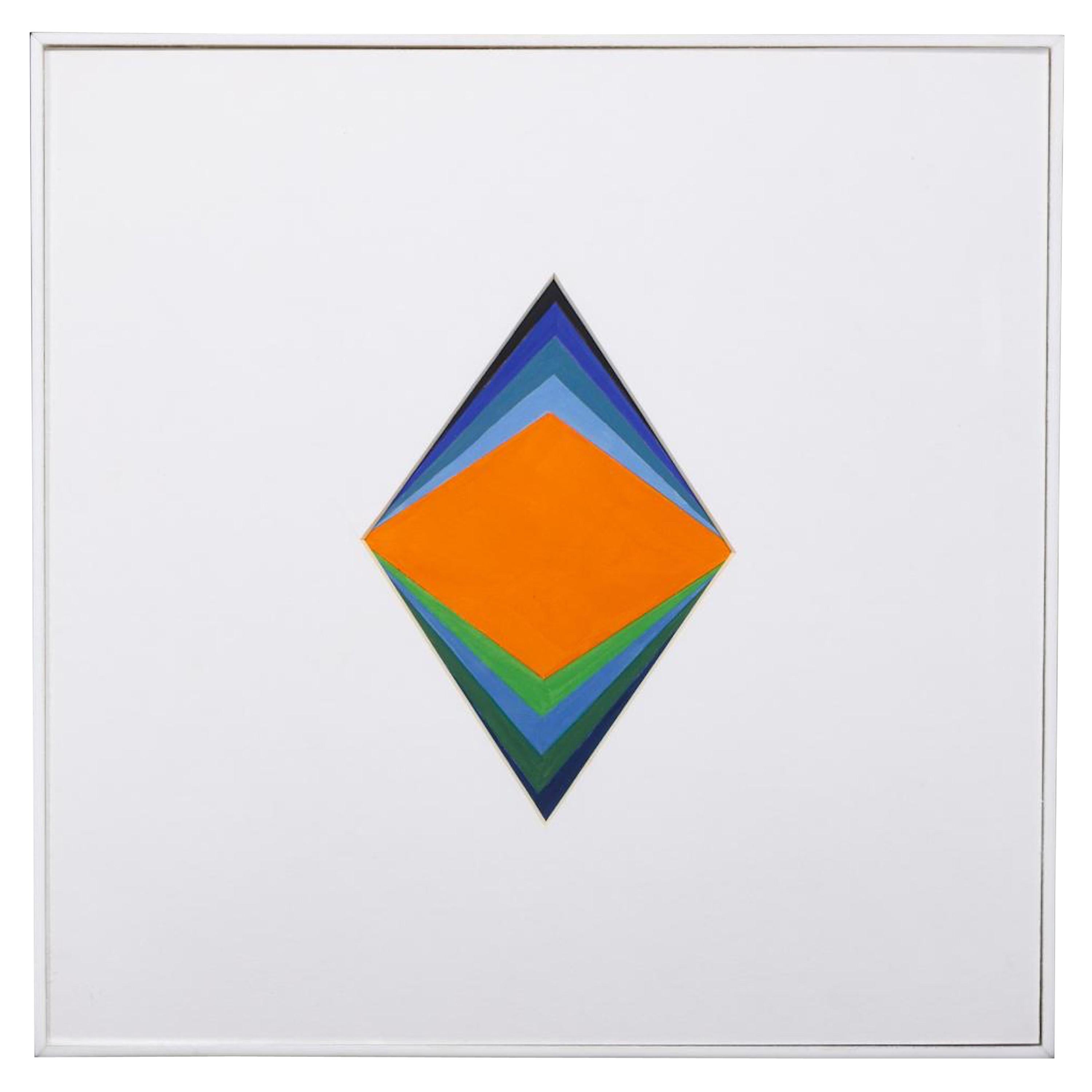Abstrakte Gouache-Malerei von Hércules Barsotti im Angebot