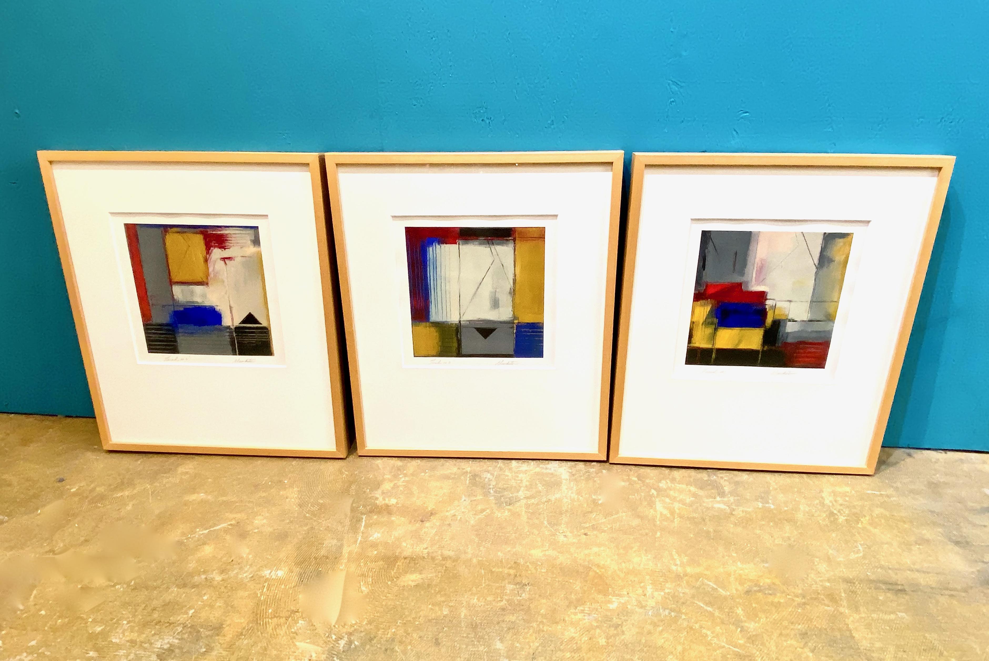 Abstract Gouaches, Set of 3 For Sale 8