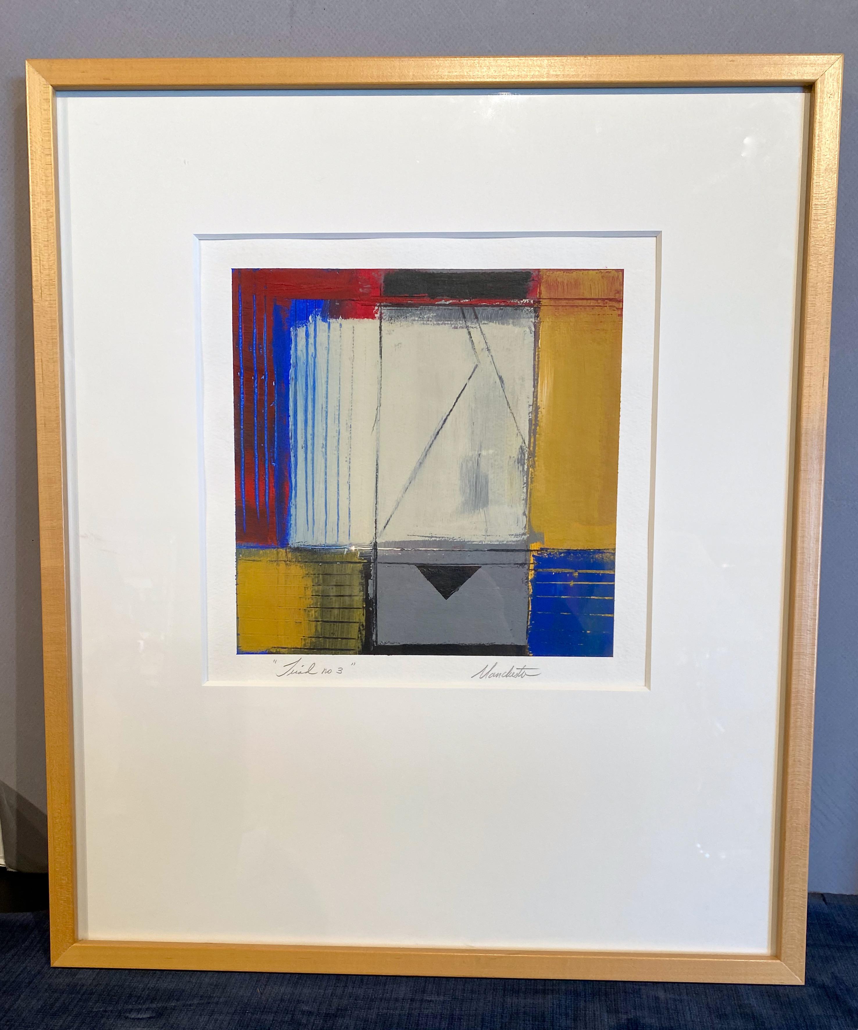 Abstract Gouaches, Set of 3 In Good Condition For Sale In Pasadena, CA