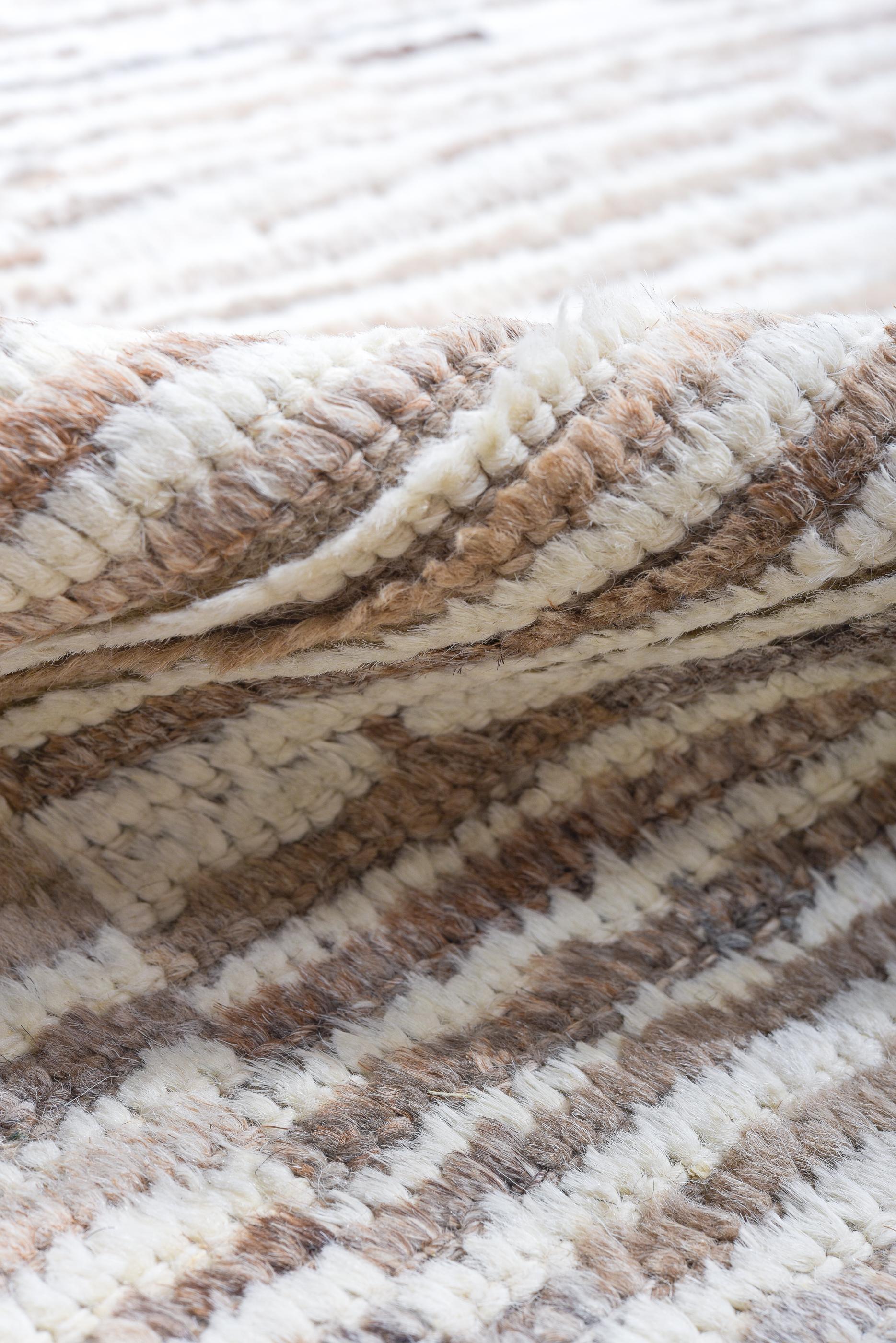 Wool Abstract Gradient Brown Tulu For Sale