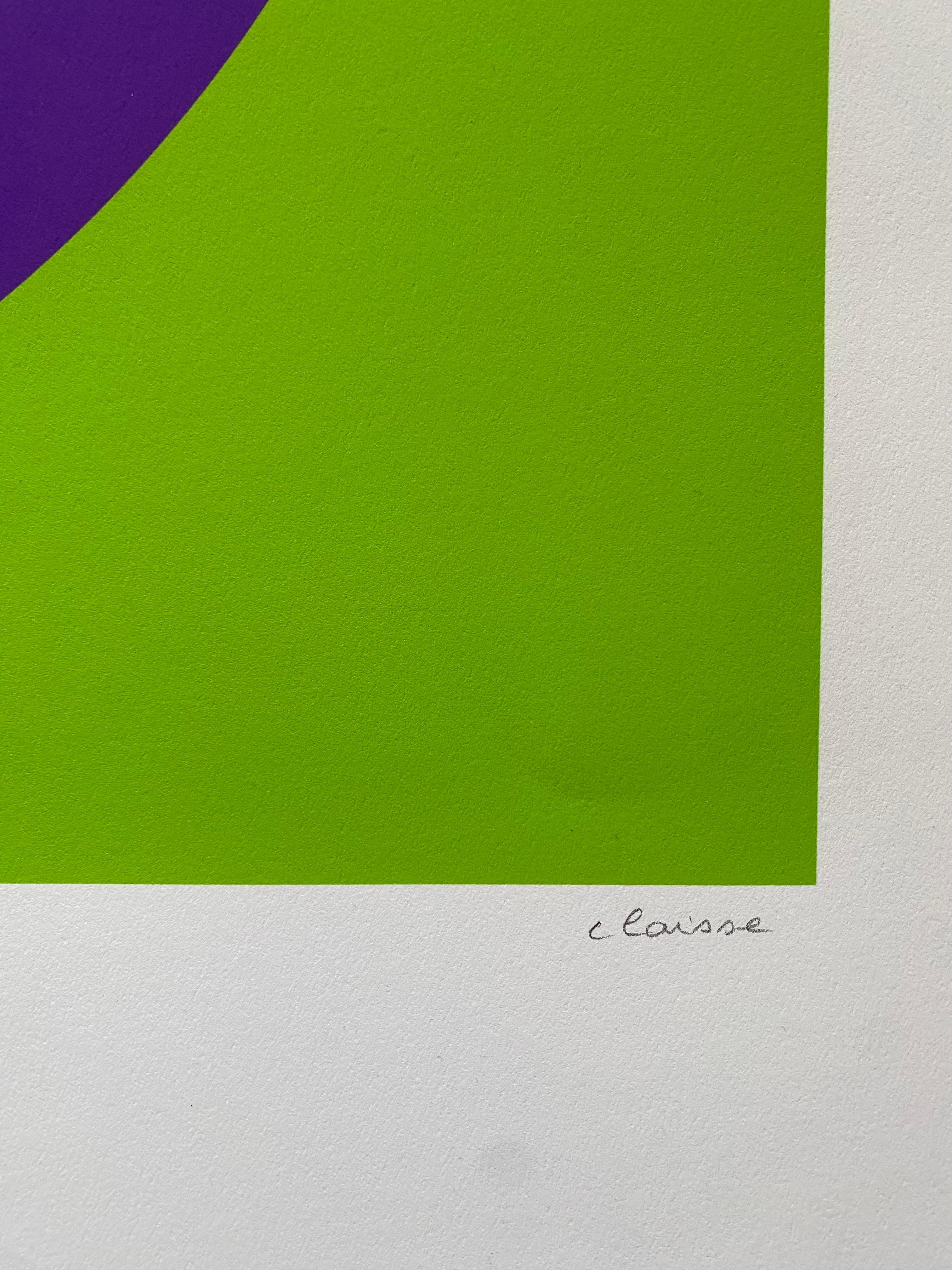 Paper Abstract Green, Serigraphy, Geneviève Claisse