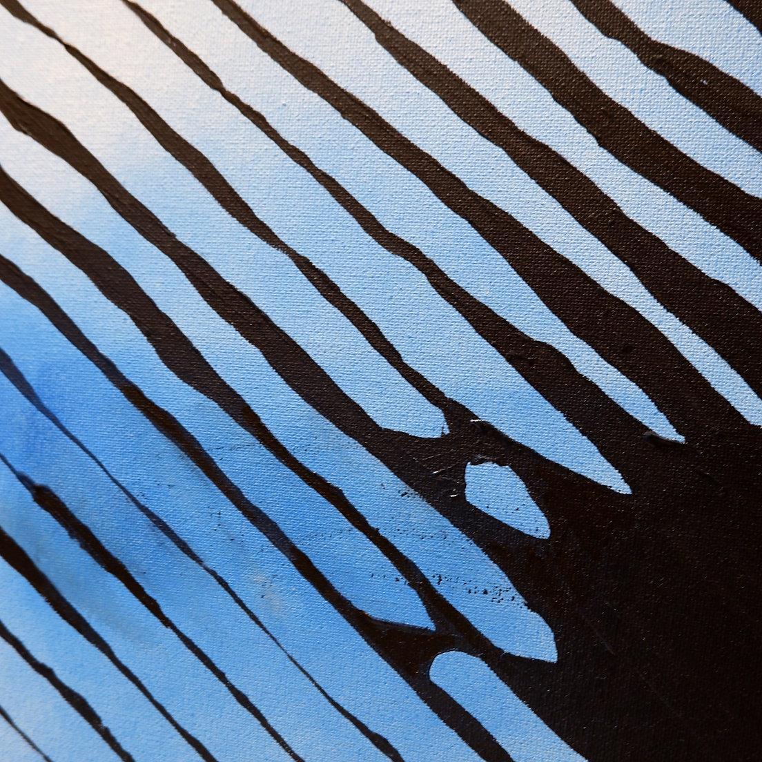 Abstraktes Rasterbild auf Leinwand - signiert C.Massaut - wahrscheinlich 20. im Angebot 7