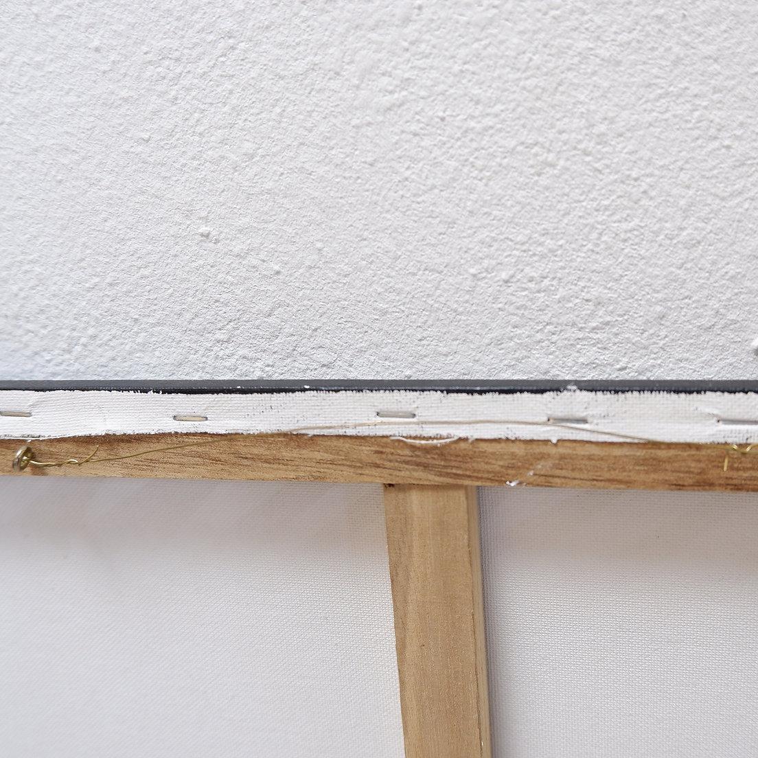 Abstraktes Rasterbild auf Leinwand - signiert C.Massaut - wahrscheinlich 20. im Angebot 8