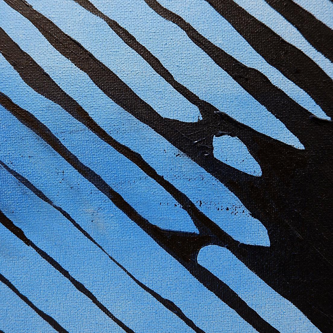 Abstraktes Rasterbild auf Leinwand - signiert C.Massaut - wahrscheinlich 20. im Angebot 1