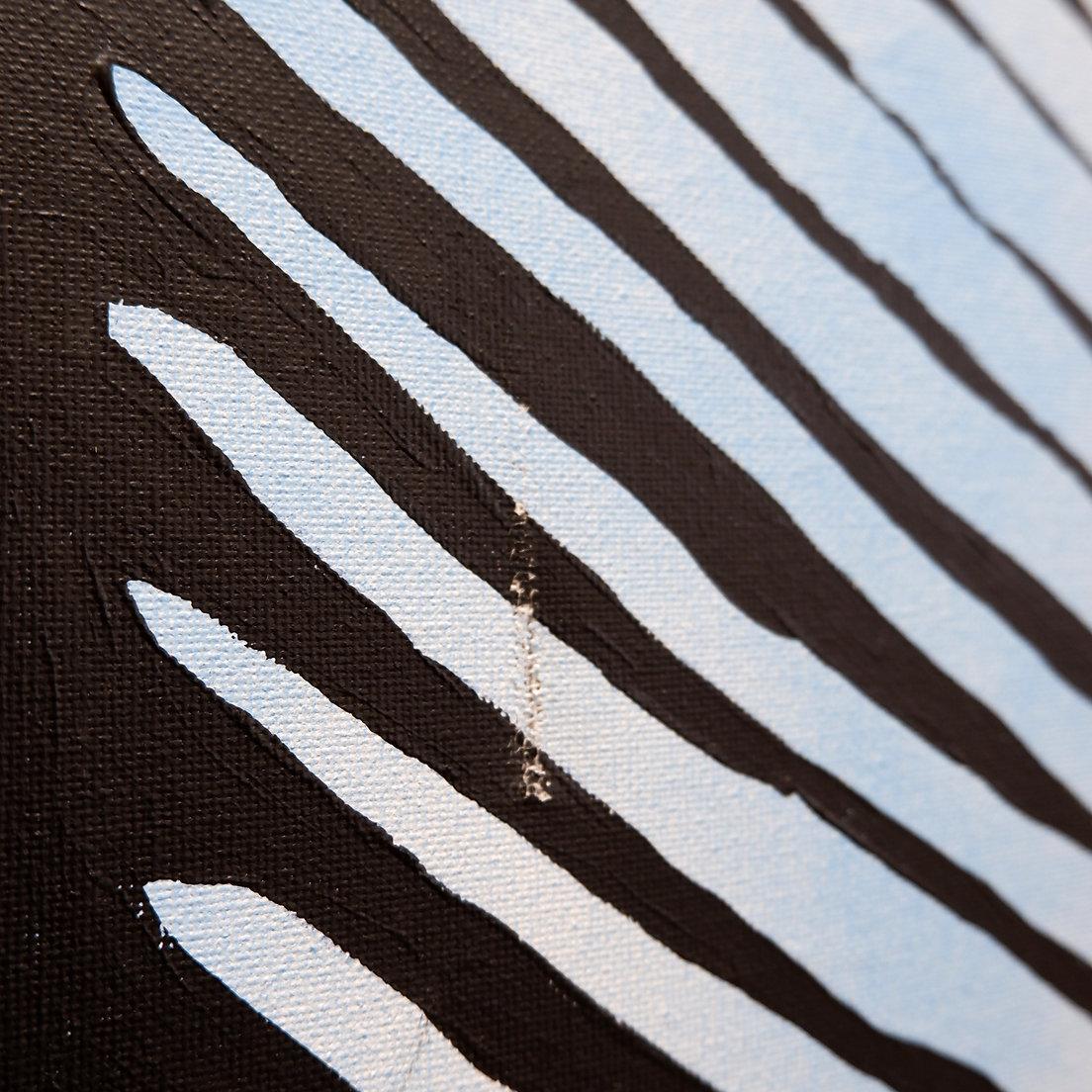 Abstraktes Rasterbild auf Leinwand - signiert C.Massaut - wahrscheinlich 20. im Angebot 2