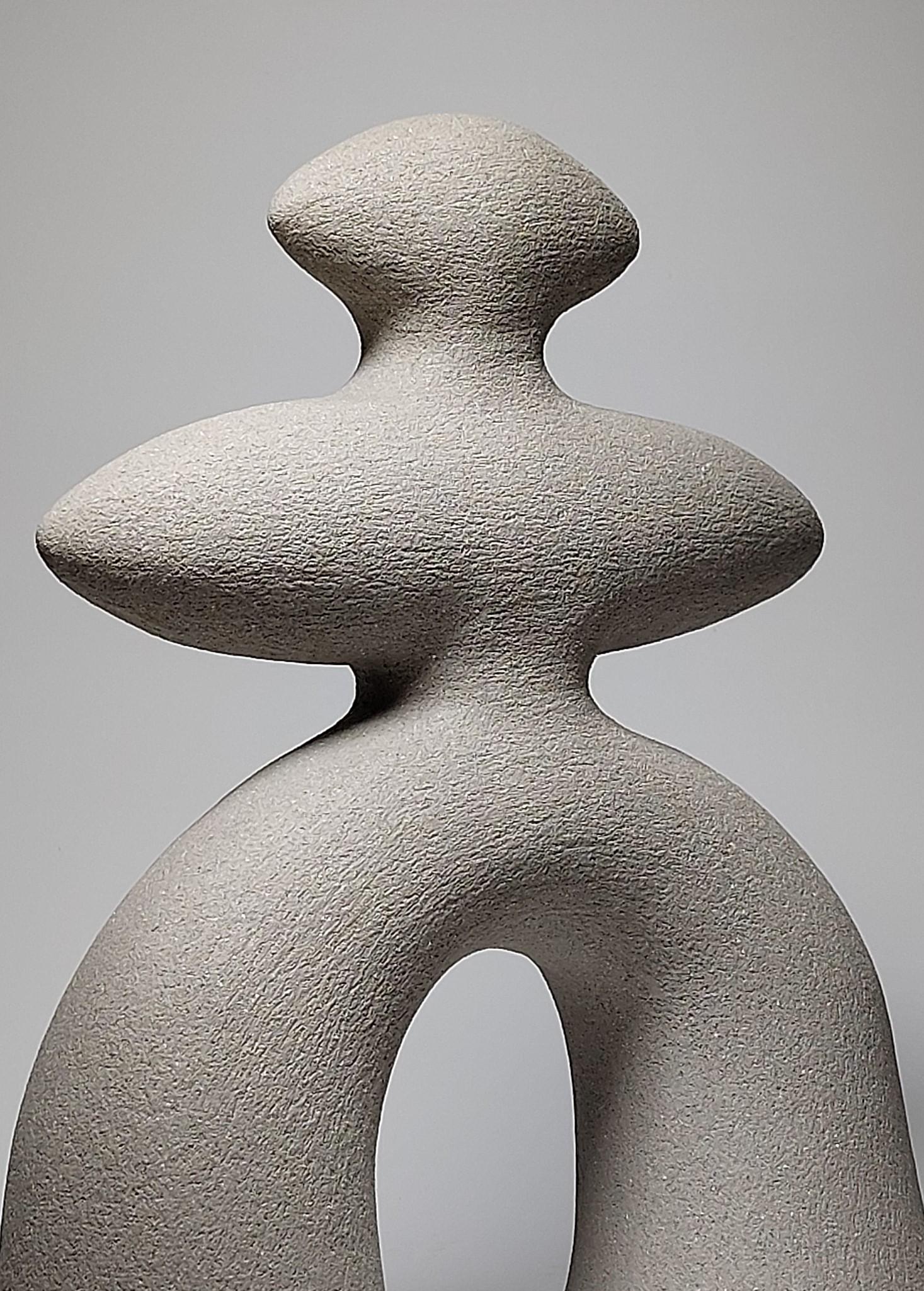 Contemporary Figurative Ceramic Sculpture by Rachel Peters, Grey Clay, In Stock In New Condition For Sale In Wirral, GB