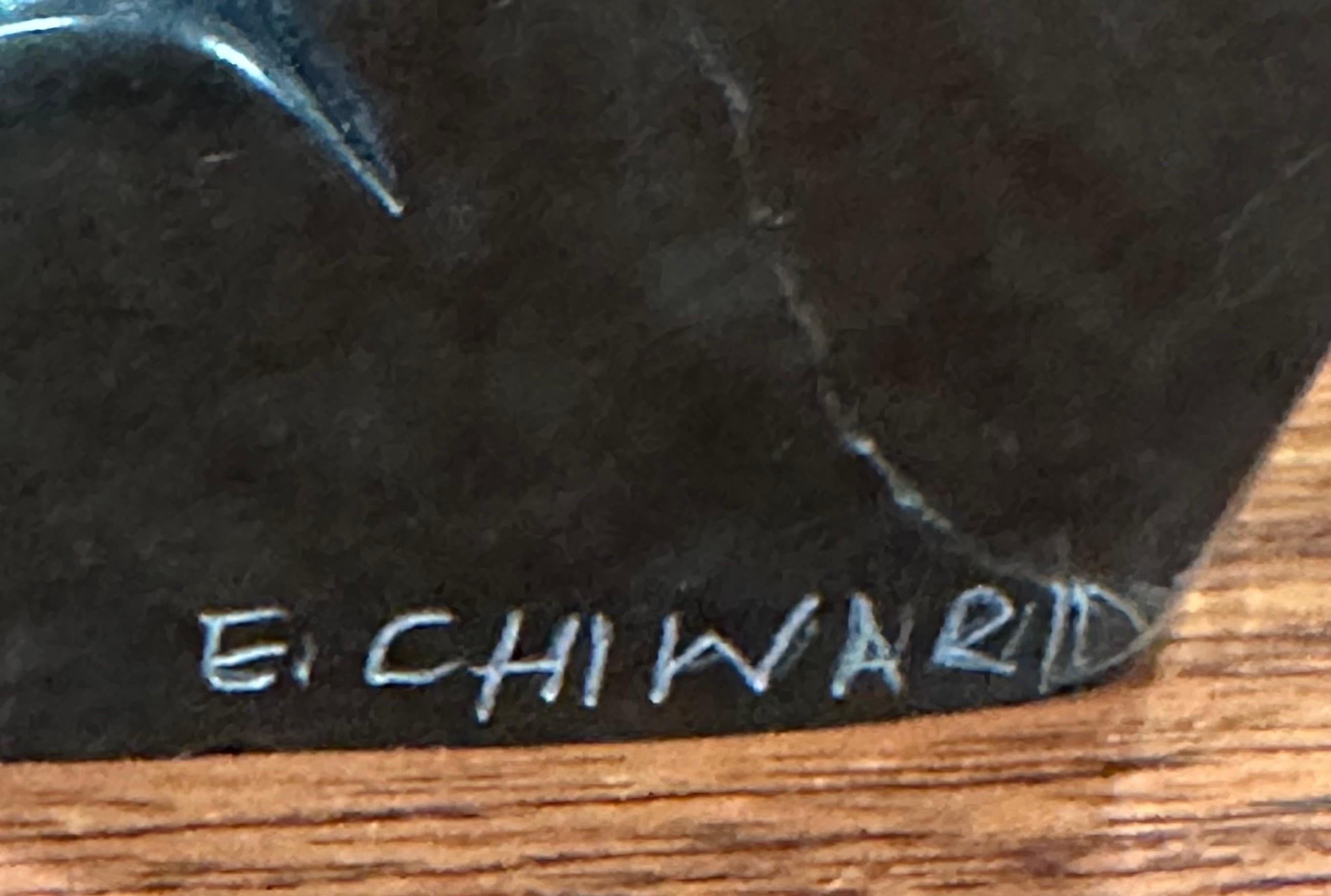 Abstrakte handgeschnitzte afrikanische Eulenskulptur aus Marmor von Ernest Chiwaridzo im Angebot 5