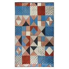 Contemporary Geometric Design Handmade Rug. Custom Options Available. 100% Wool