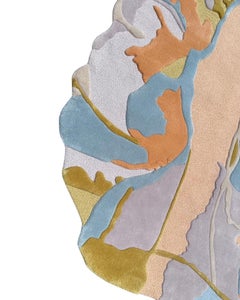 Abstract Hand Tufted Wool Rug Pastel Colours by RAG Home