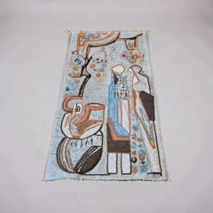 Abstract handcrafted wall hanging, Netherlands 1972