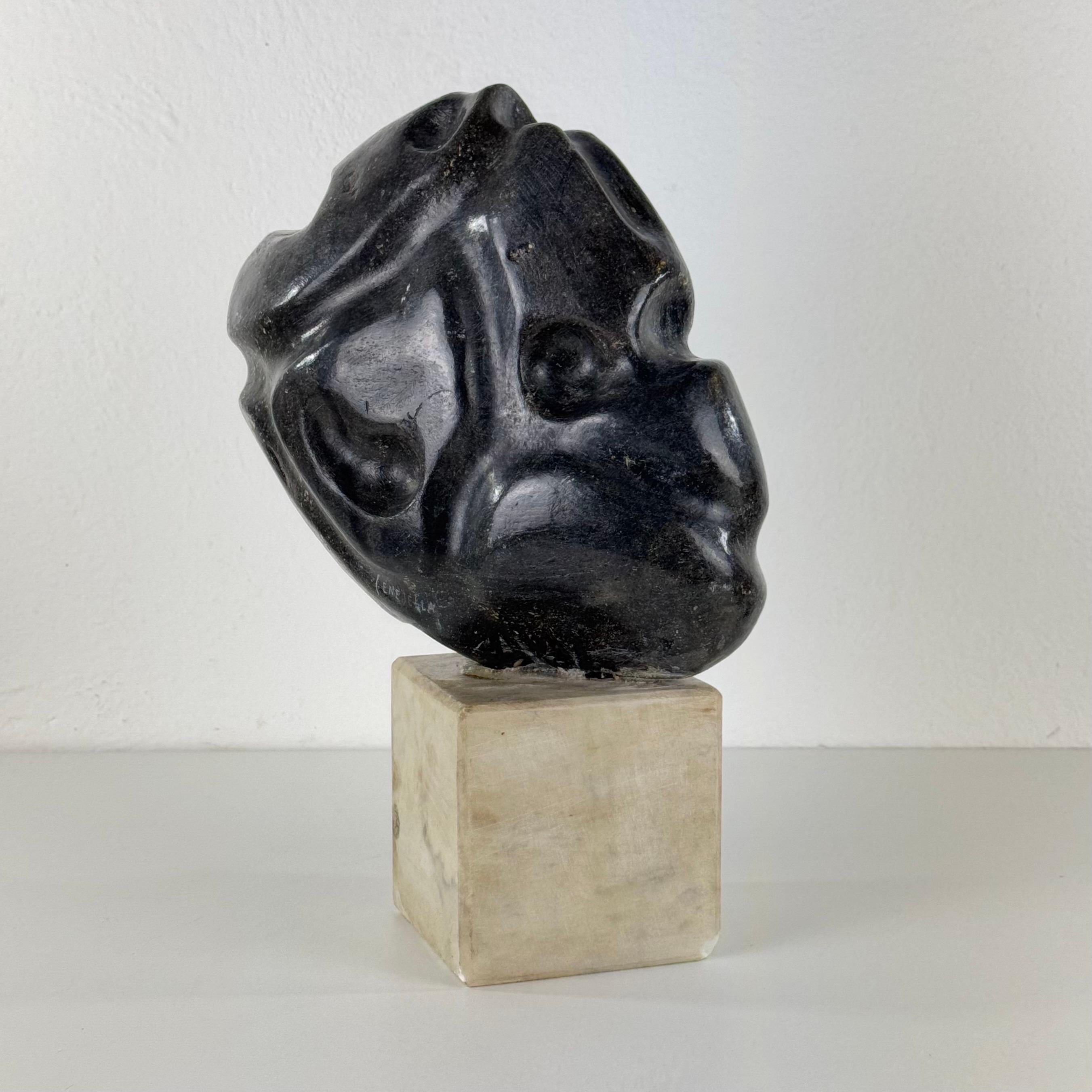 Mid-Century Modern Abstract Head Sculpture by Pietro Cenedella, Italy, 1960s For Sale