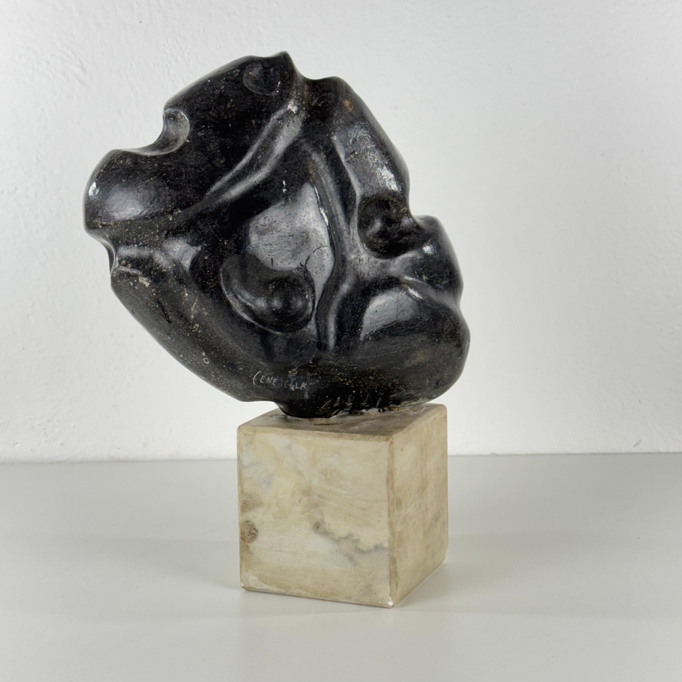 Italian Abstract Head Sculpture by Pietro Cenedella, Italy, 1960s For Sale