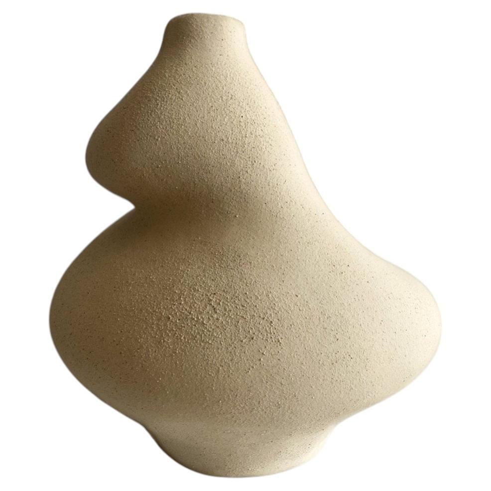 Abstract Home Decor Handmade White Ceramic Vase by Maku Ceramic