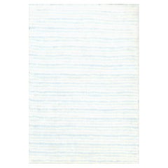 Abstract Horizontal Stripe Rug in, Pale "Coastal Drift" by Doris Leslie Blau