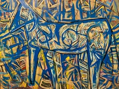 Abstract Horse Painting in Acrylic by Karl Lubbering