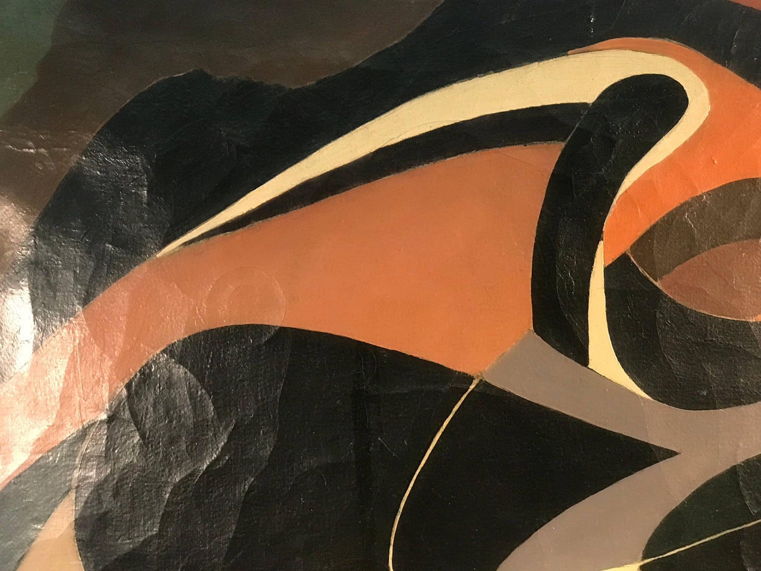 Abstract Horse Race Painting By Paul Rand Modernist For Sale At