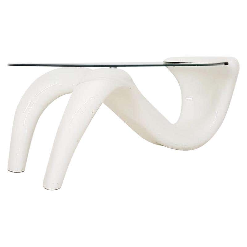 Abstract Human Shaped Coffee Table in White Fibreglass from the ...