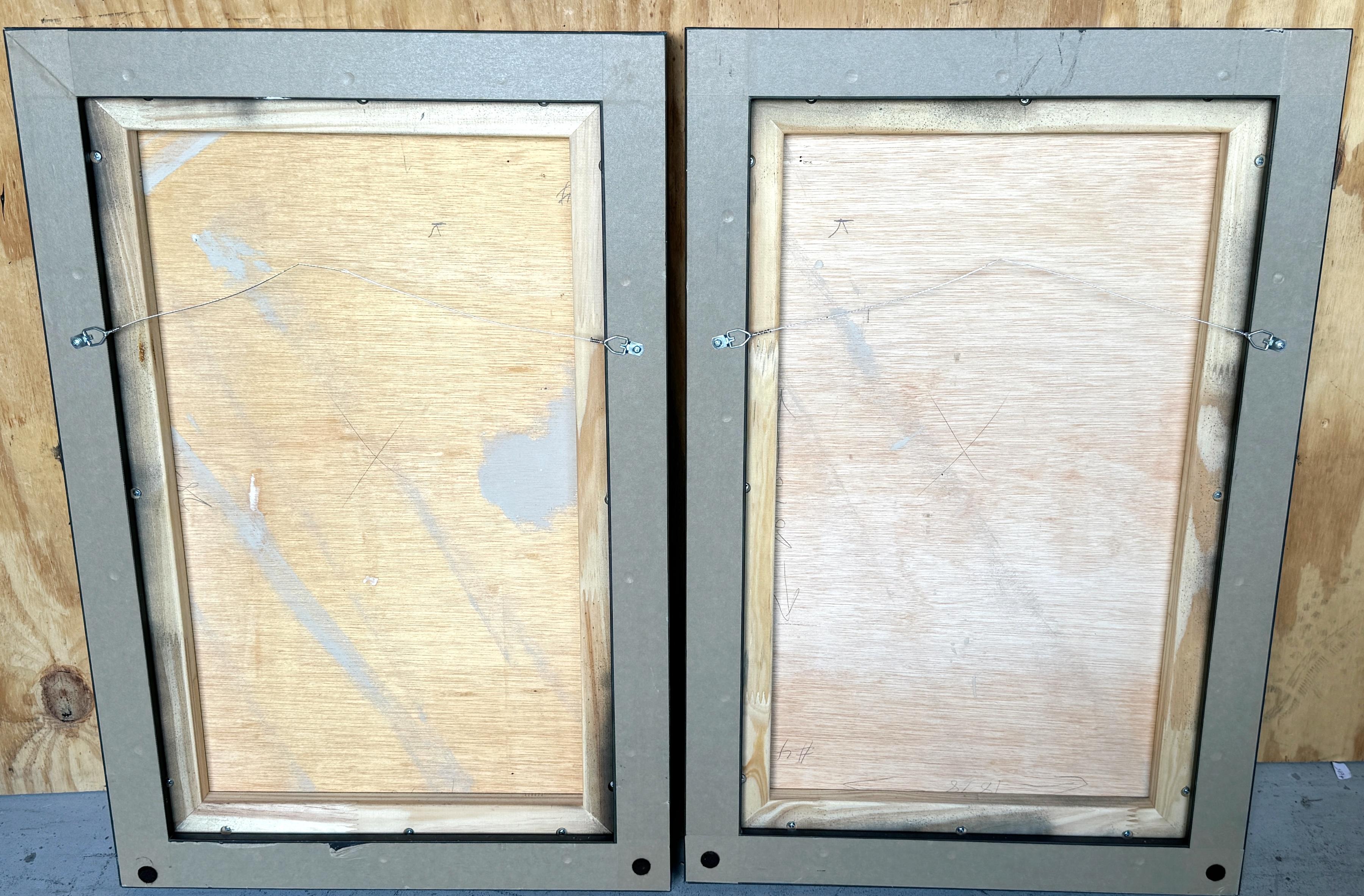 'Abstract III, Diptych' by Beverly Myers Modern Painter, School of Wolf Kahn For Sale 5
