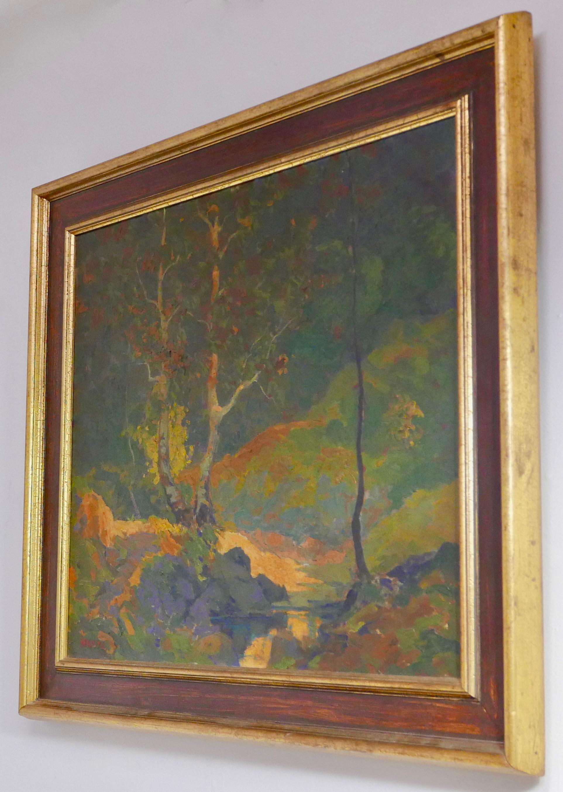 Abstract/ Impressionist Landscape by Russian/American William N. Horwitz, c 1924 In Good Condition In San Francisco, CA