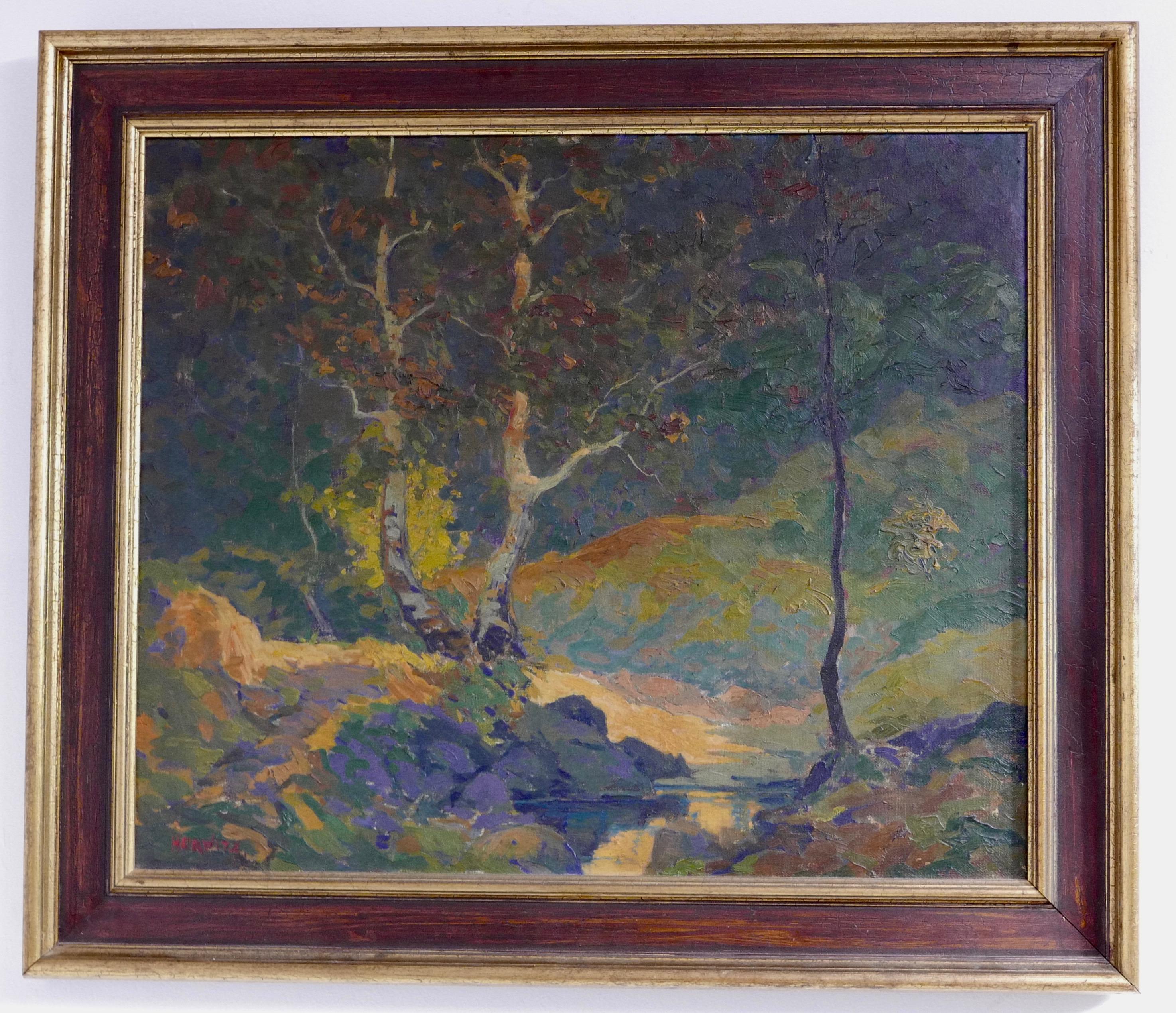 Abstract/ Impressionist Landscape by Russian/American William N. Horwitz, c 1924 1