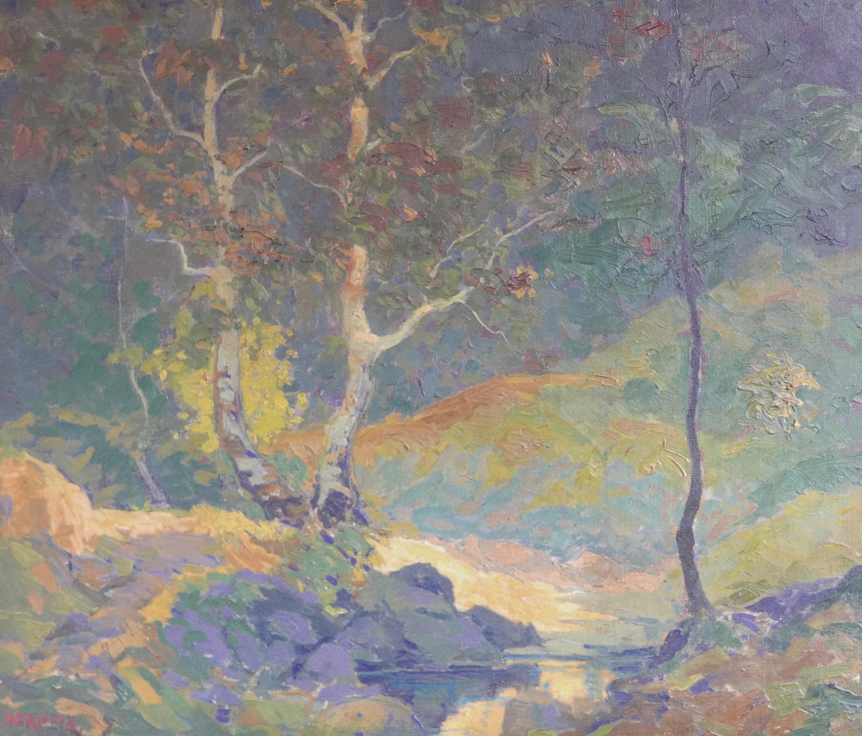 Abstract/ Impressionist Landscape by Russian/American William N. Horwitz, c 1924 2