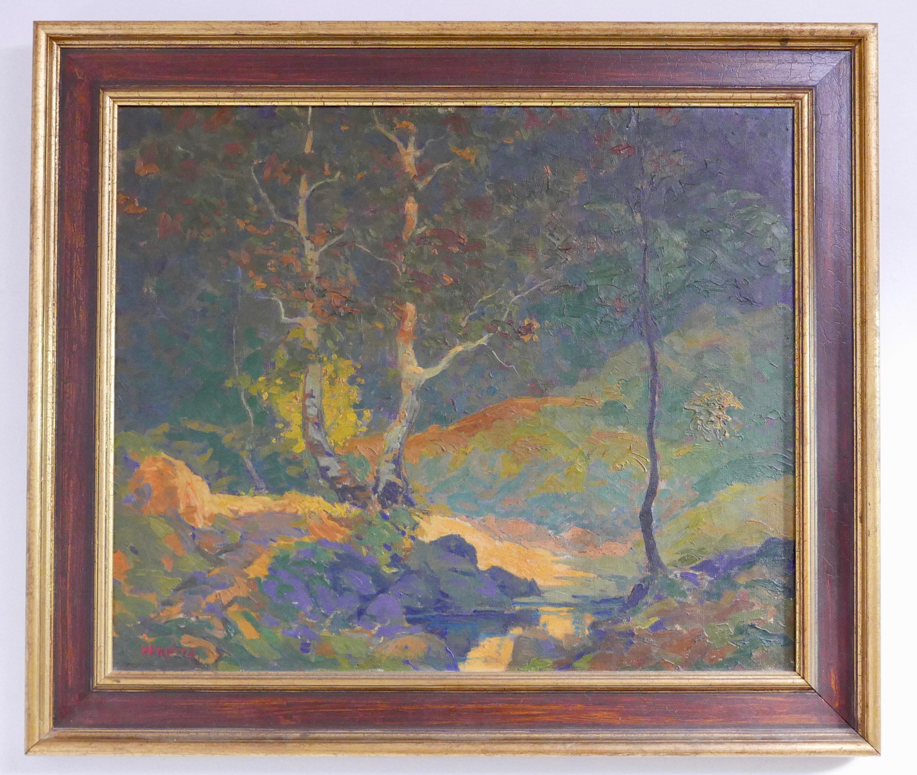 Abstract/ Impressionist Landscape by Russian/American William N. Horwitz, c 1924 3