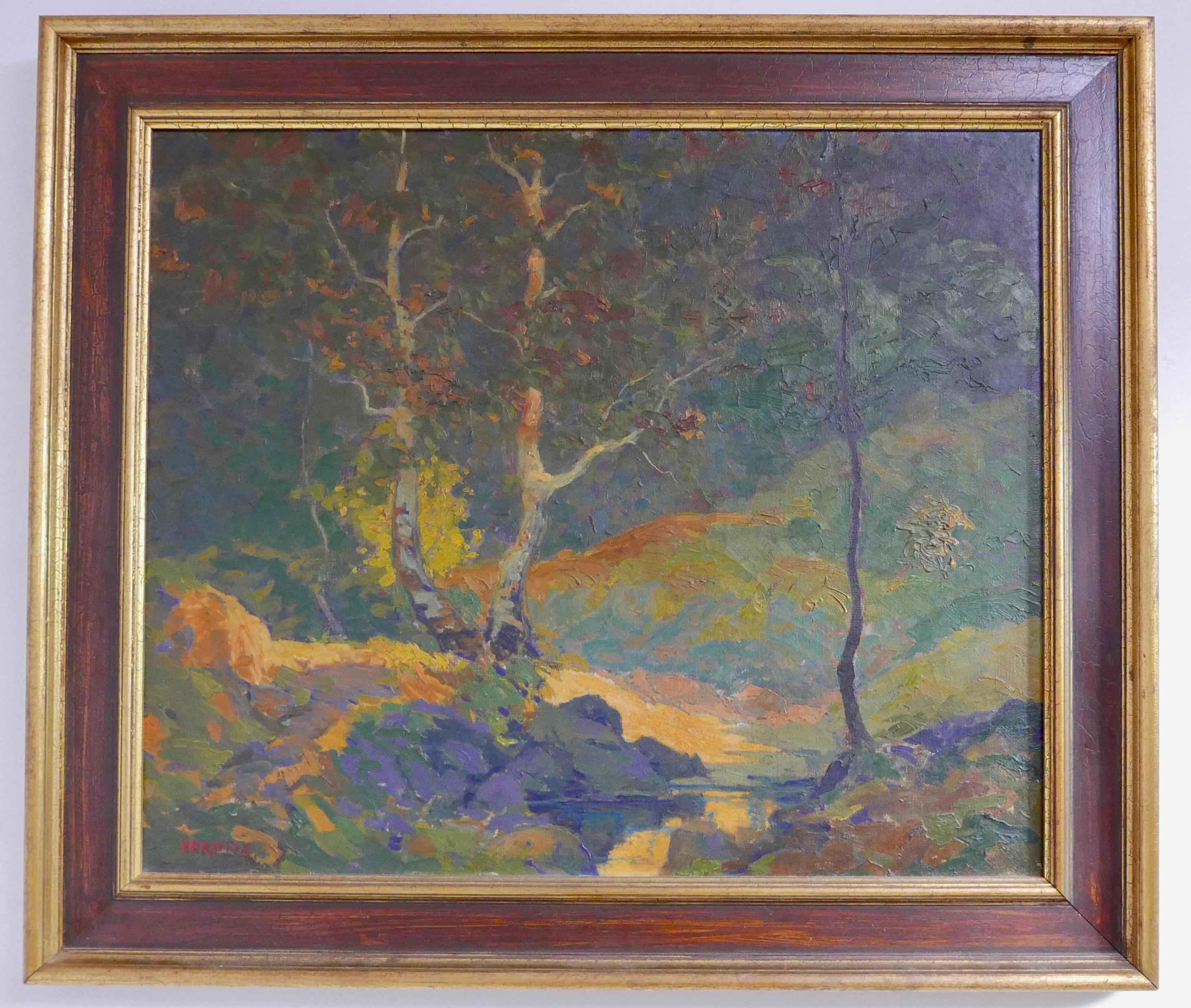 Abstract/ Impressionist Landscape by Russian/American William N. Horwitz, c 1924 4