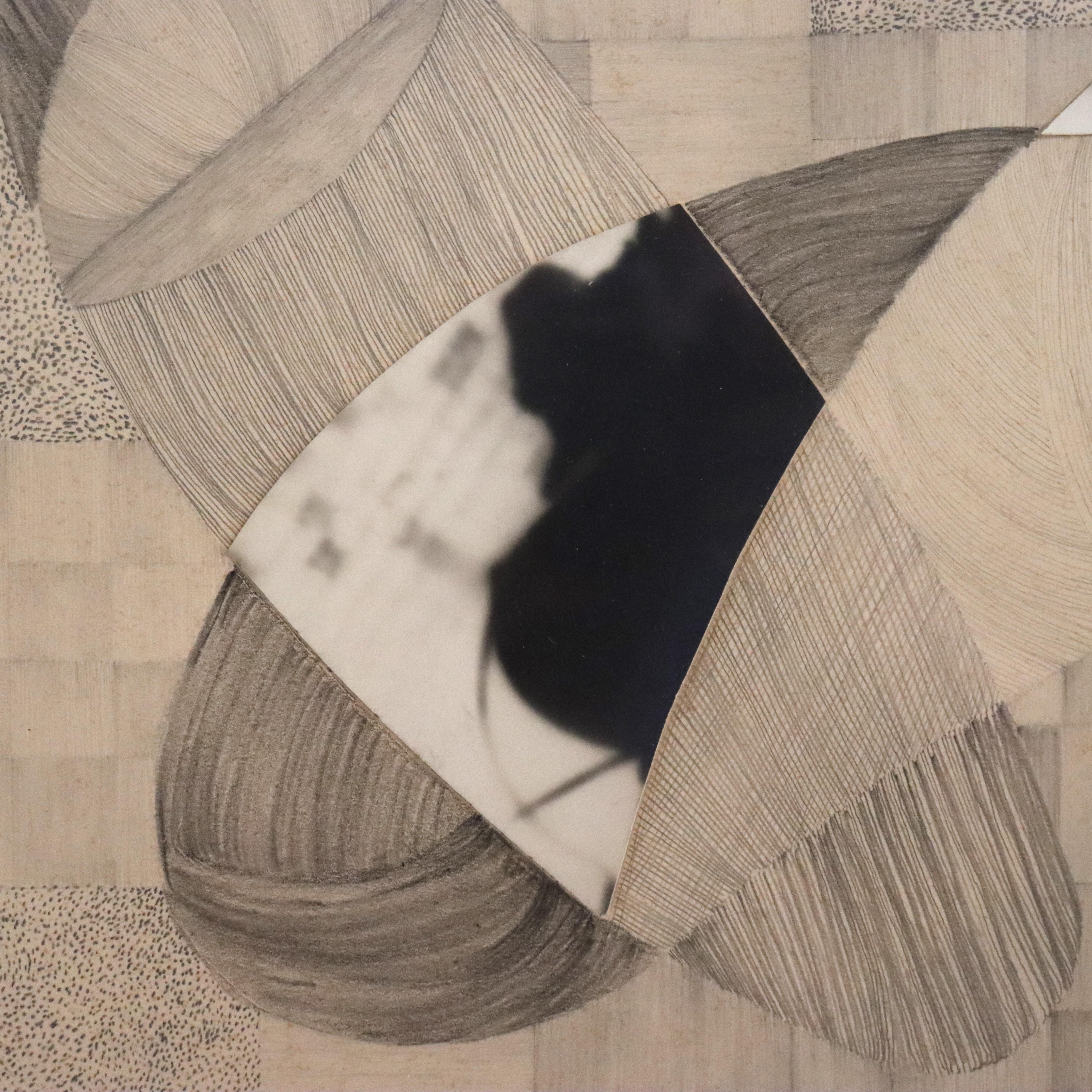 Abstrakt-impressionistische Mixed-Media-Zeichnung von Lynough, gerahmt, um 1975 im Zustand „Gut“ im Angebot in Big Flats, NY