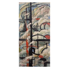 Abstract Industrial Painting Mid-Century Modern