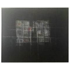 Abstract Informalist Painting “Albanar” by José Soler "Monjalés", 1959