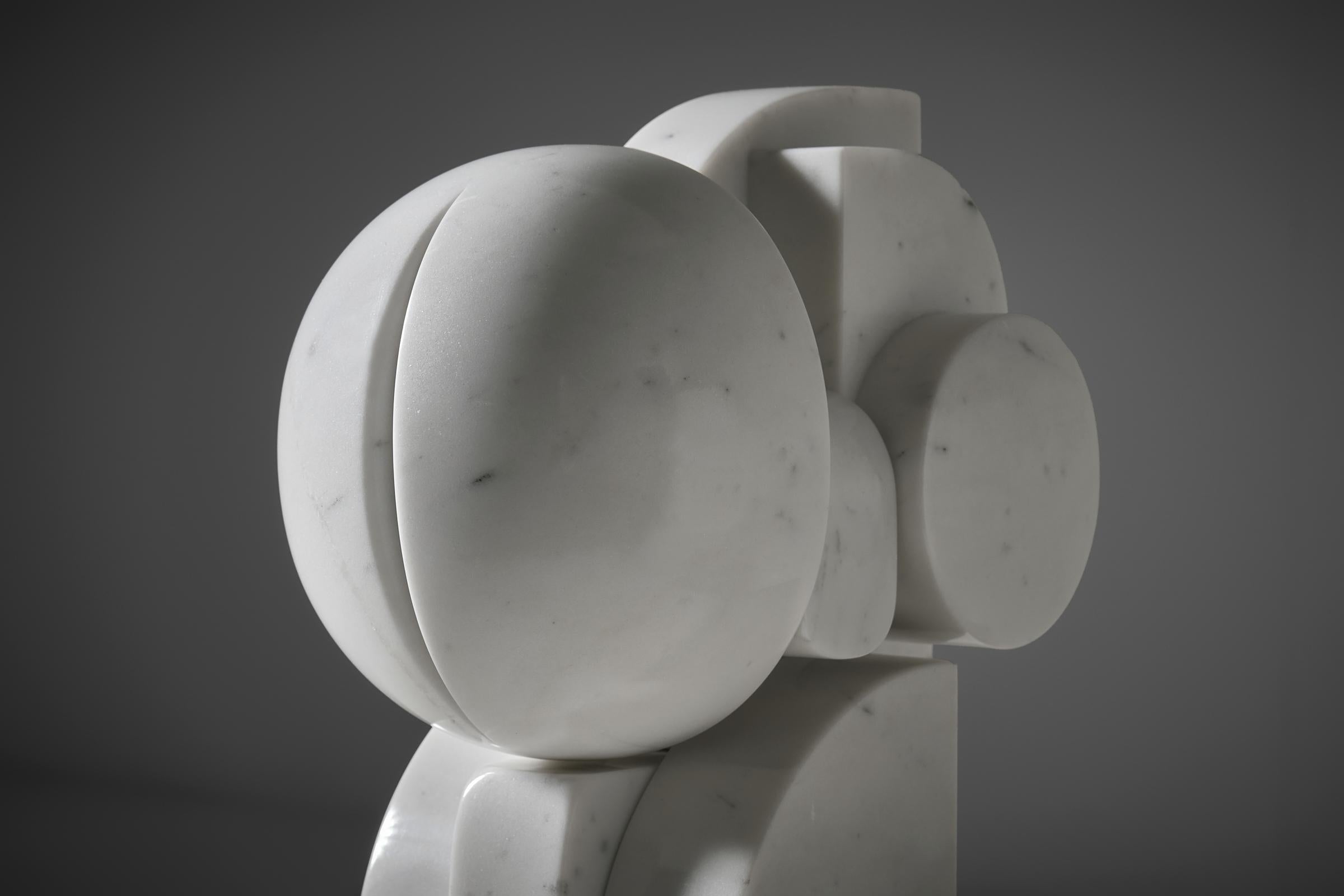 Scultura astratta ad incastro in marmo di Carrara di Andrea Cascella, Italia 1987 in vendita 4