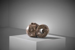 Scultura astratta in marmo ad incastro "Premesse" di Andrea Cascella, Italia 1980