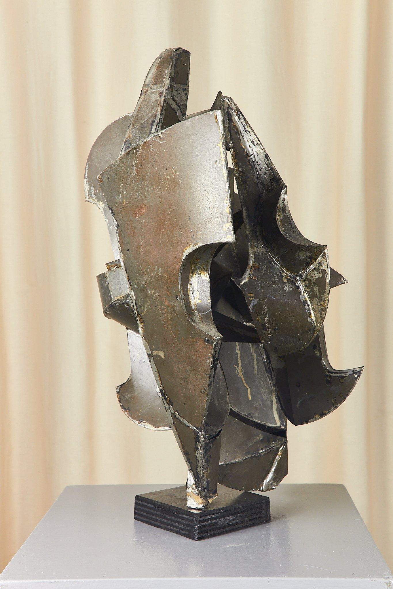 Abstract iron sculpture constructivist 