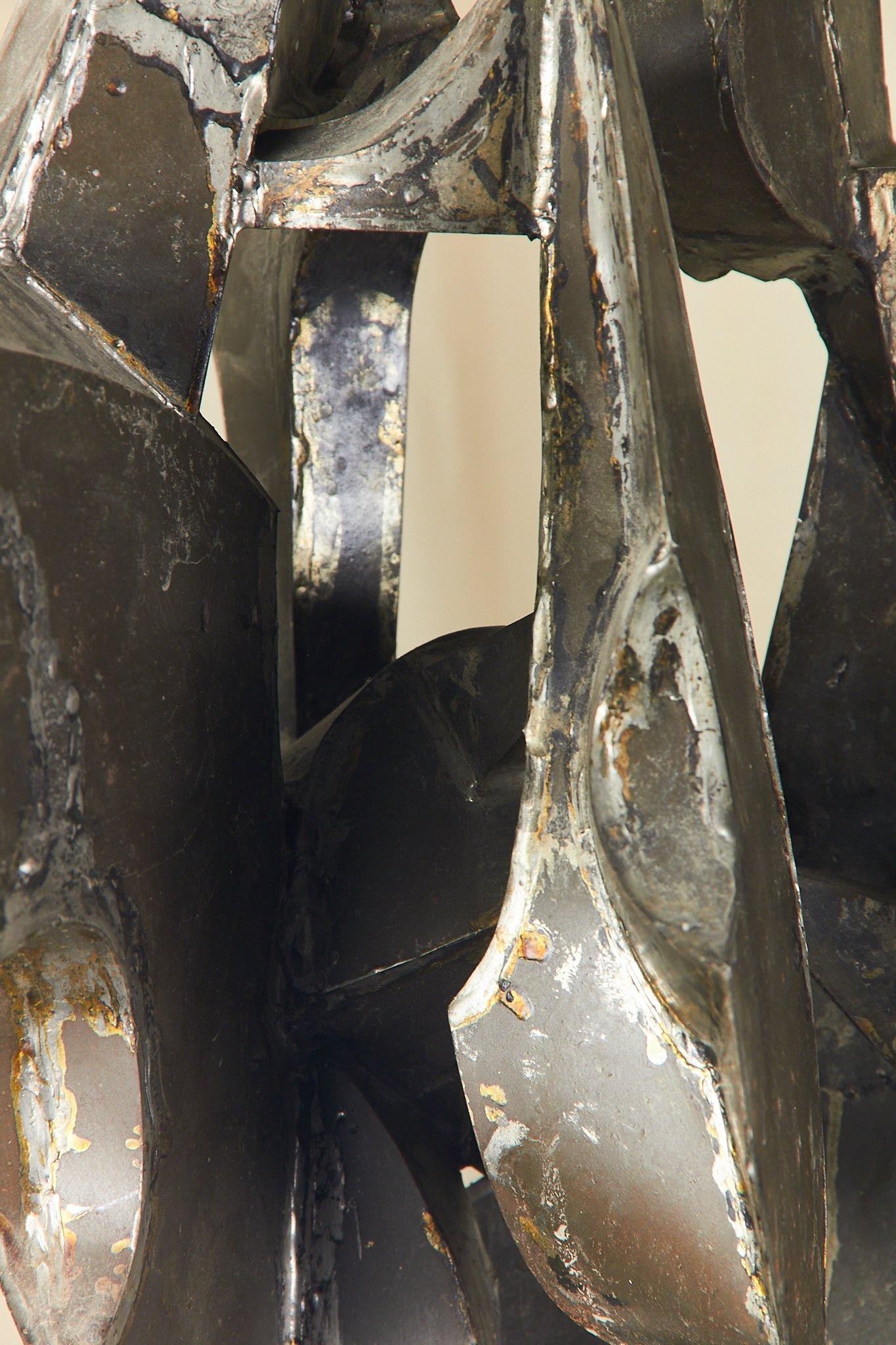 Abstract iron sculpture constructivist 