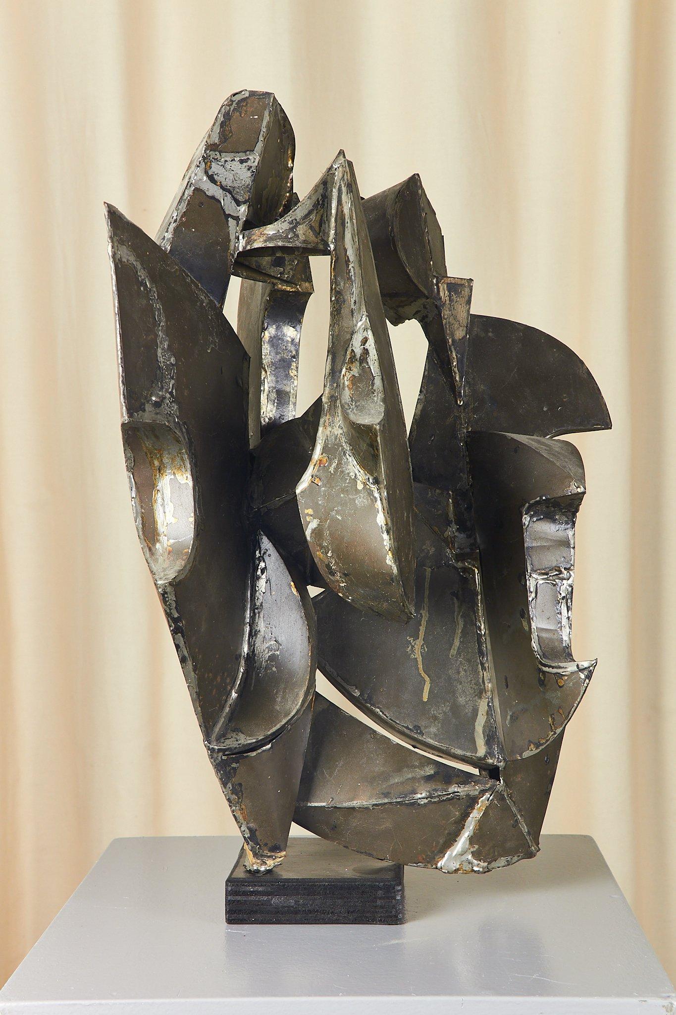 Abstract iron sculpture constructivist 