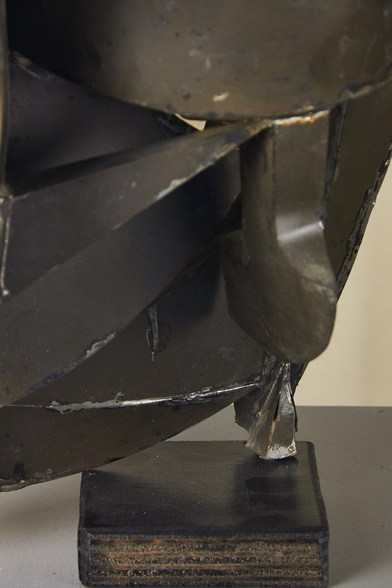 Abstract iron sculpture constructivist 