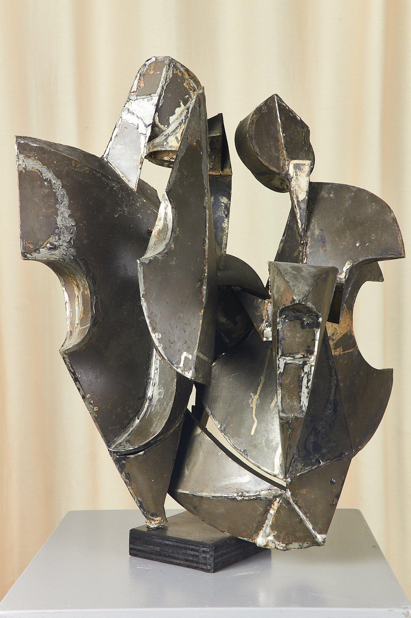 Abstract iron sculpture constructivist 