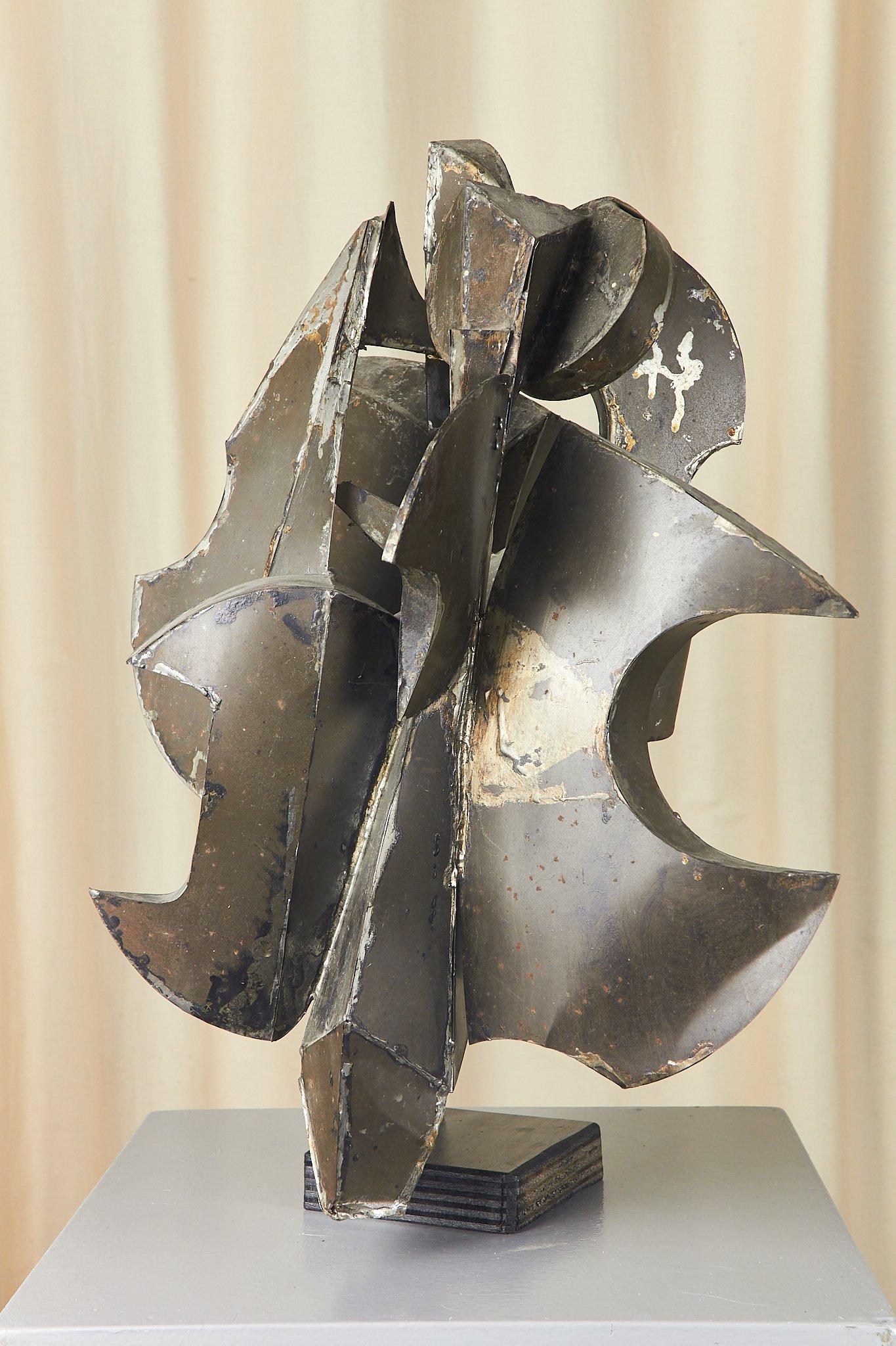 Abstract iron sculpture constructivist 