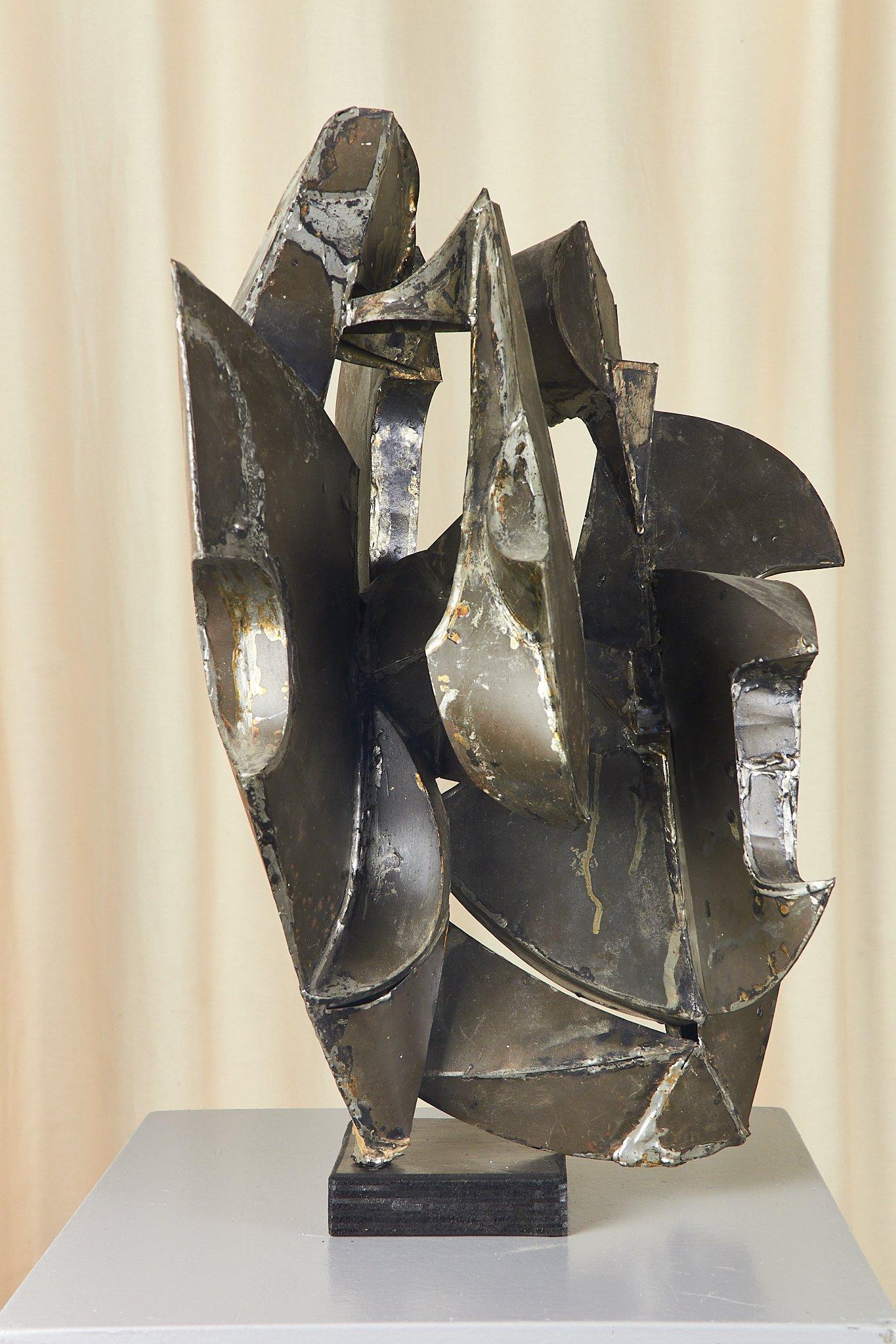 Abstract iron sculpture constructivist 
