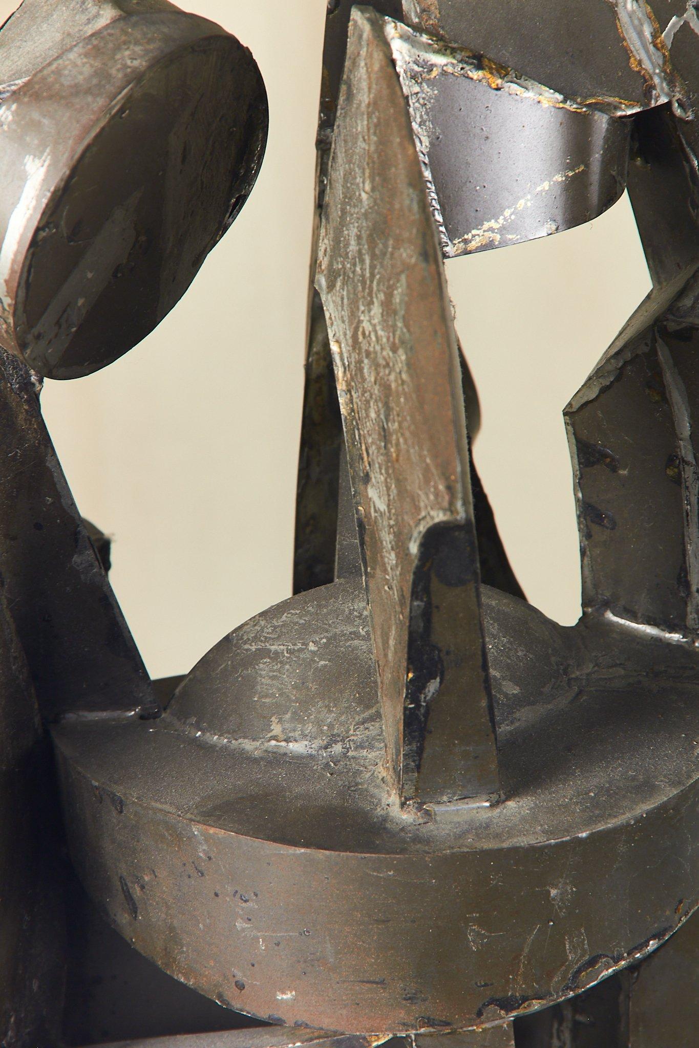 Late 20th Century Abstract iron sculpture constructivist 
