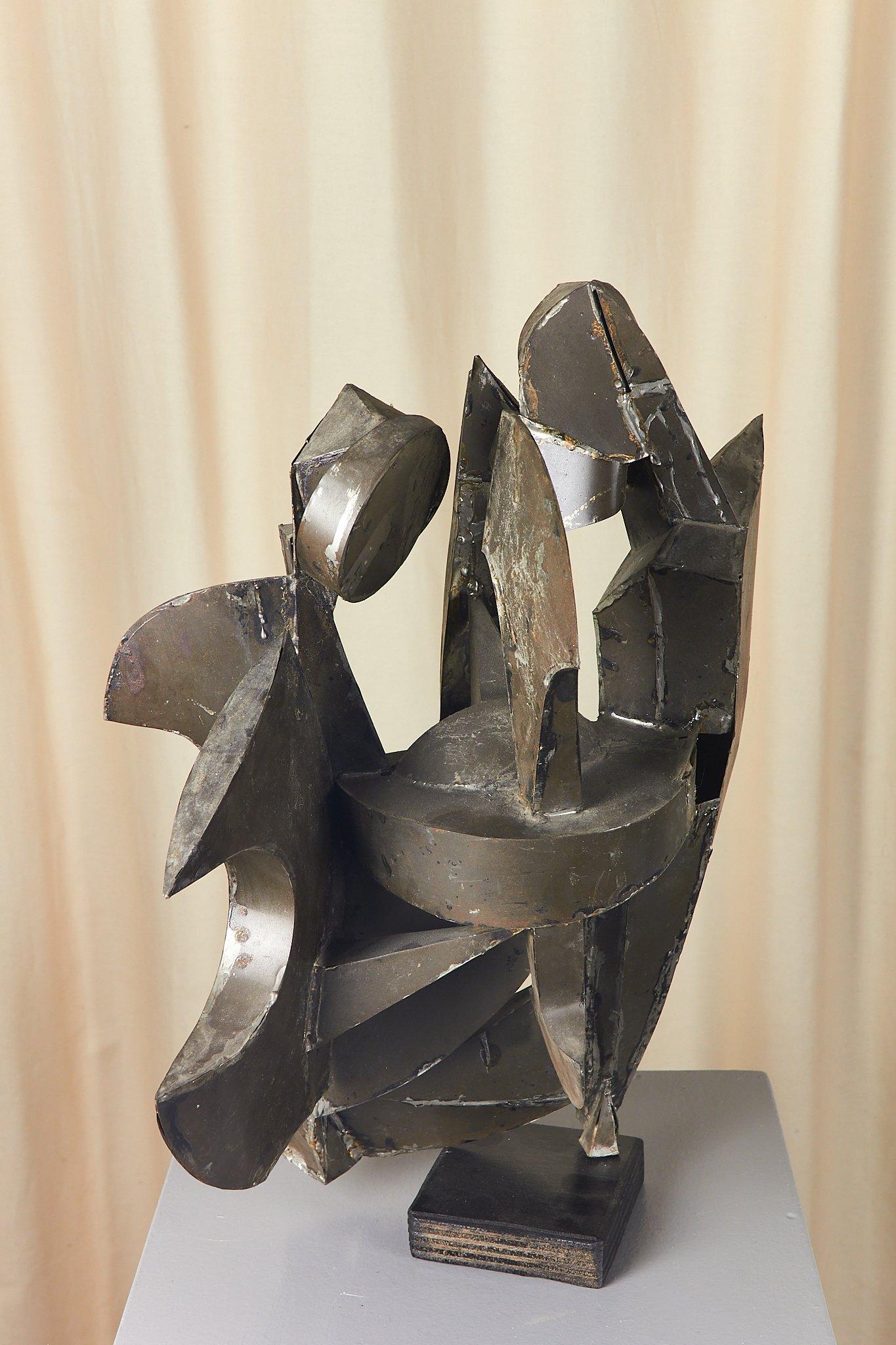 Abstract iron sculpture constructivist 