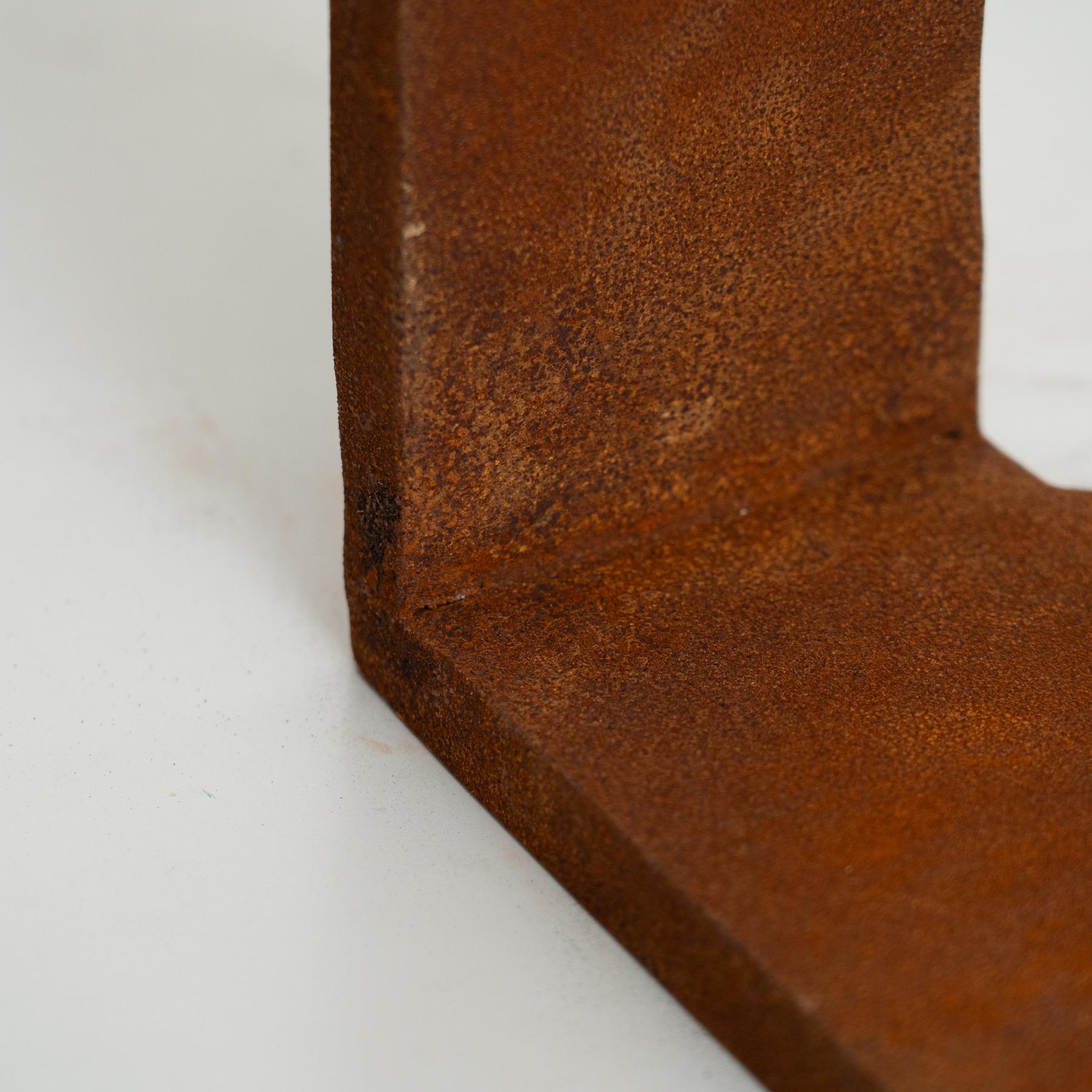 Abstract Iron Sculpture in the Style of Chillida, circa 1990 For Sale 3